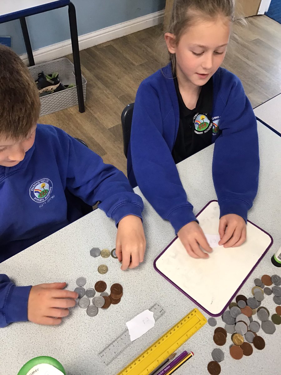 Year 3 have been practising to find change this morning for their Maths lesson. We have been ‘selling’ items from around the classroom to our partners and calculating how much change they would receive. #memorablemaths