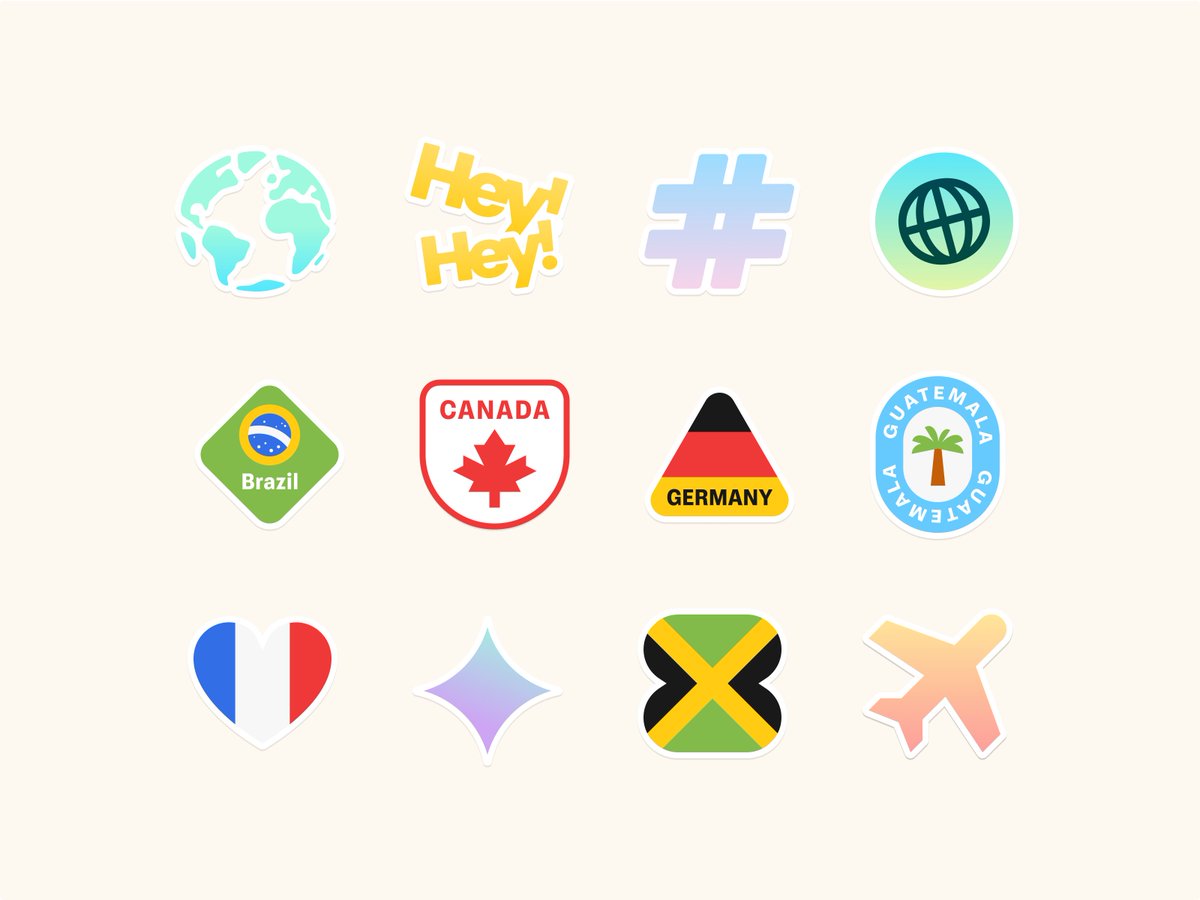 WIP sticker pack inspired by luggage stickers... which countries should I design (go to next)?