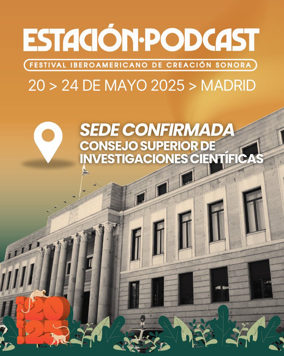 CSICdivulga's tweet image. 🎙️ Este viernes, día 23, la sede central del @CSIC (Serrano 117, Madrid) acoge de 18h a 21h tres sesiones de @PodcastEstacion en las que se hablará de desinformación, comunicación en ciencia e incluso ¡habrá música en directo!🎶Acceso gratuito
➕ Info ➡️ csic.es/es/agenda-del-…