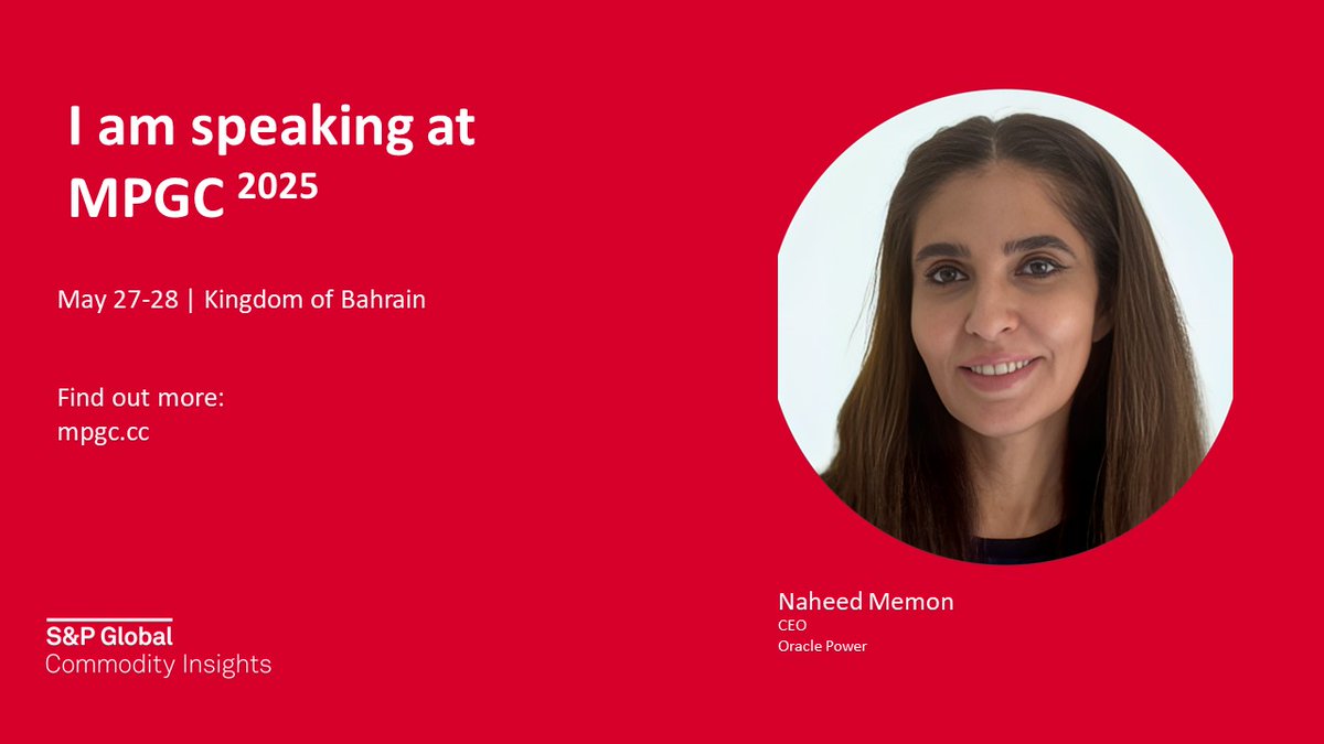 Oracle Power (@oraclepowerplc) on Twitter photo #ORCP CEO Naheed Memon has been invited to speak at #MPGC on scaling up hydrogen, synthetic fuels, and ammonia globally and in the Middle East. Hosted by <a href="/SPGlobal/">S&P Global</a> Commodity Insights, the conference runs from May 26 to 28 in Bahrain.
Register here: events.spglobal.com/event/86205133… #ORCP CEO Naheed Memon has been invited to speak at #MPGC on scaling up hydrogen, synthetic fuels, and ammonia globally and in the Middle East. Hosted by <a href="/SPGlobal/">S&P Global</a> Commodity Insights, the conference runs from May 26 to 28 in Bahrain.
Register here: events.spglobal.com/event/86205133…
