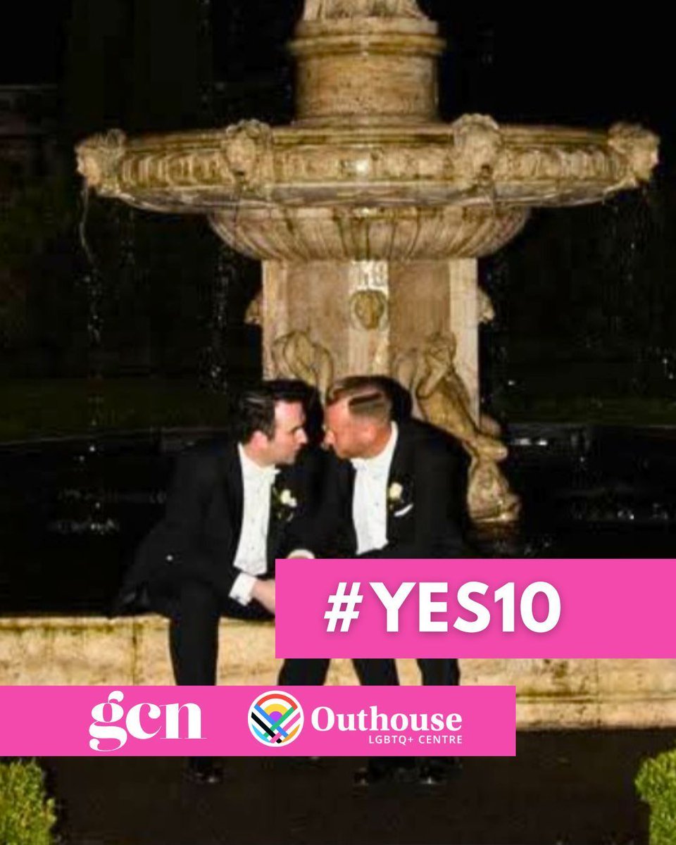 GCNmag's tweet photo. The 10th anniversary of the Marriage Equality referendum is right around the corner and we are ready to celebrate all the wonderful moments that came after with you. To be featured in our #YES10 campaign with @outhouse_dublin, fill out this form π https://t.co/zZqaIPwdAR https://t.co/eMYNdtiaU7