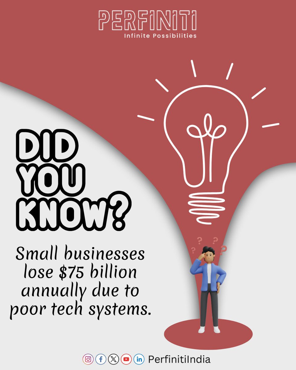 perfinitiindia's tweet image. From downtime to data breaches, outdated IT drains your money and momentum.

At Perfiniti, we help you turn IT into an advantage — not a liability.

#DidYouKnow #TechLoss #SmallBusinessIT #ITFailureCosts #PerfinitiTech #SecureSystems #BusinessStability #DataMatters