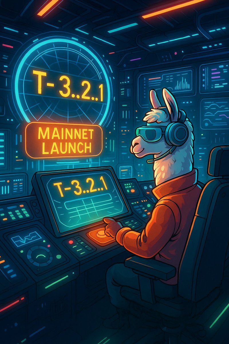 Crowlleyeth's tweet image. Tick... tick... tick...
Mainnet isn’t just coming. It’s charging in.
The control room’s heating up.
Llamas ready? Dancers in position? Let’s LAUNCH.
#Tanssi #MainnetCountdown