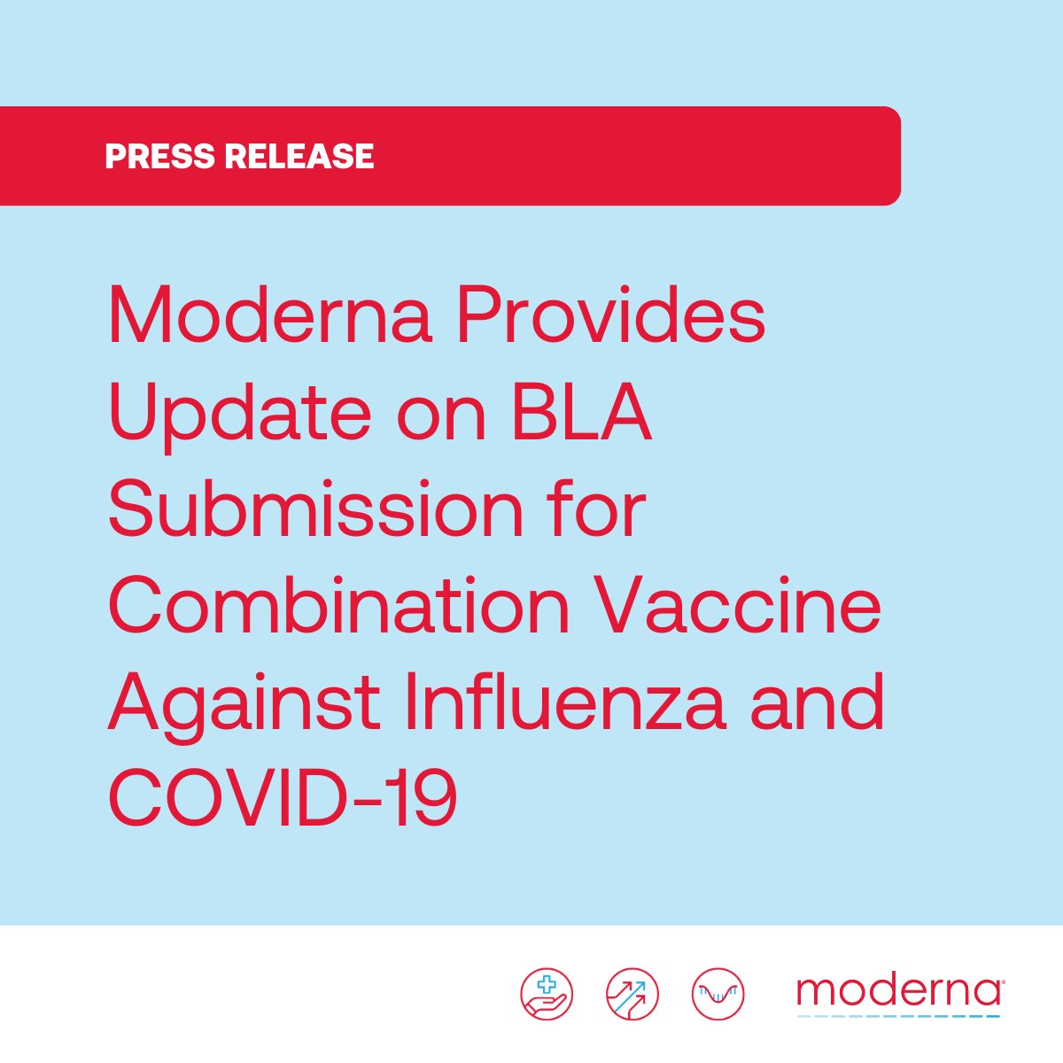 moderna_tx's tweet image. Today we announced an update on our BLA submission for our combination vaccine against influenza and COVID-19. Read more: investors.modernatx.com/news/news-deta…
