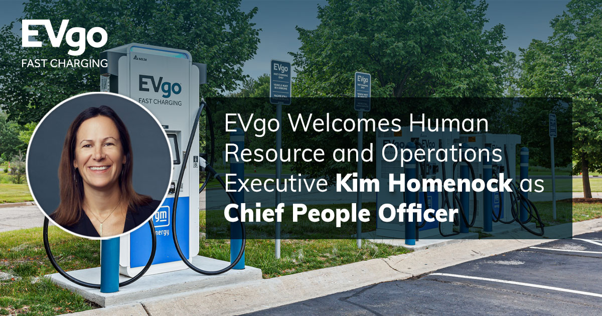 evgonetwork's tweet image. We’re excited to share that Kim Homenock has joined EVgo as Chief People Officer. She has 25 years of leadership experience in human resources and operations development across the technology and energy sectors and will direct HR strategy as we continue to scale.…