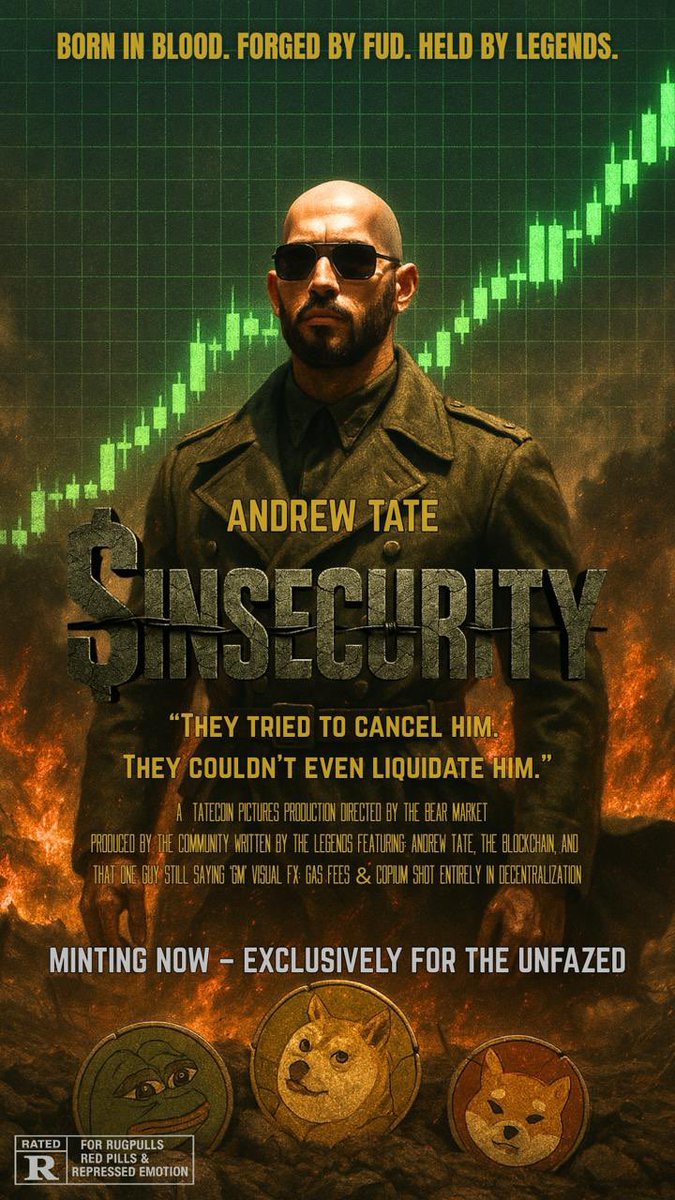 OwnInsecurity's tweet photo. @Cobratate $Daddy x $Insecurity collab 👀 https://t.co/Iu68oNuYC2