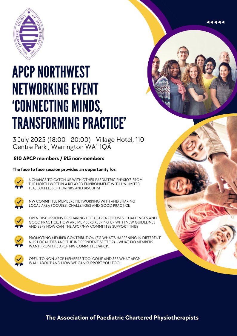 APCP - NORTHWEST NETWORKING EVENT ‘Connecting minds, transforming practice' - eepurl.com/jfgYa-/