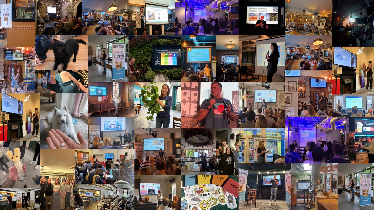 🔥This is what the second night of #pint25 looked like in the UK🇬🇧!

What an amazing night across our 45 locations! Can you spot yourself in the collage?✨

Are you ready for the final night? Don't miss your last chance to join us!

Programme &amp; tickets : pintofscience.co.uk