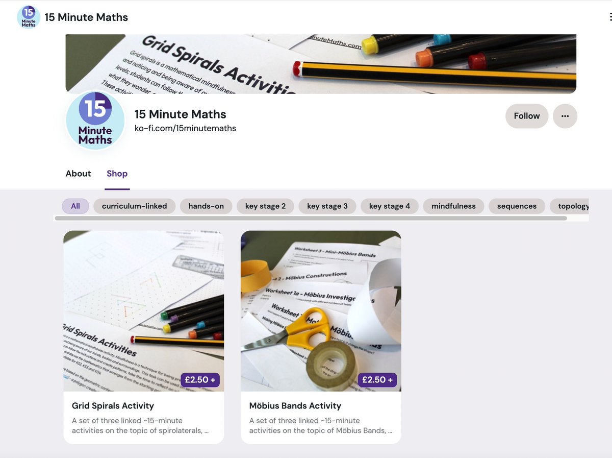 stecks's tweet image. Did you know that I've got an online shop of fun maths activity resources? Me and Alison Kiddle are sharing our favourite 15-minute maths activities as printable resources (including slides, presenter notes and equipment lists) at 15minutemaths.com