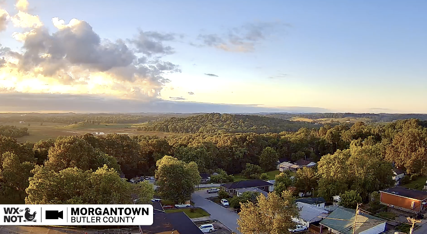 Cold front clearing east of the area allows for sunshine to return to the forecast today. Beautiful sunrise views courtesy of the lingering cloud cover this morning.

It'll be breezy, with westerly winds howling at 15-30+ mph.

Now 62˚ / High 74˚
