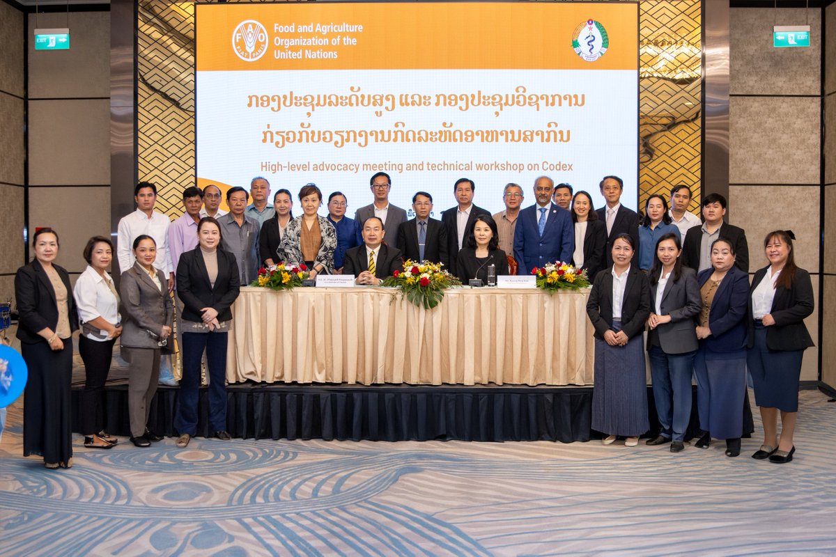 FAOLaoPDR's tweet image. Lao PDR strengthens food safety with FAO support! High-level meeting & workshop boost Codex engagement & harmonize standards. 🇱🇦🤝
Read more: fao.org/lao-people-dem…
#FoodSafety #LaoPDR #FAO #Codex