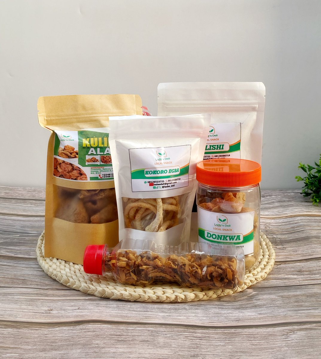 SNACKS COMBO OF THE DAY 

✅Kulikuli
✅Kilishi
✅Kokoro Egba
✅Donkwa
✅Coconut Flakes 

🏷️N6,500
📍Ibadan 
📦Nationwide

Available to shop at 2% discount on our website. Send a DM or click the link on Bio to purchase two or more. 

ladesdeli.bumpa.shop

Pls RT