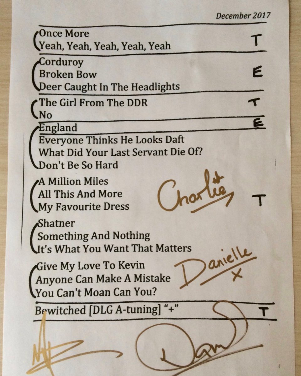 TWPdocumentary's tweet image. THAT set list from the last ever ‘George Best’ show in #Leeds, 2017. What a night! See the documentary again tomorrow night (May 22nd) in Leeds: hpph.co.uk/films/the-wedd…

#theweddingpresent #livemusic #film #Cinema #guitar