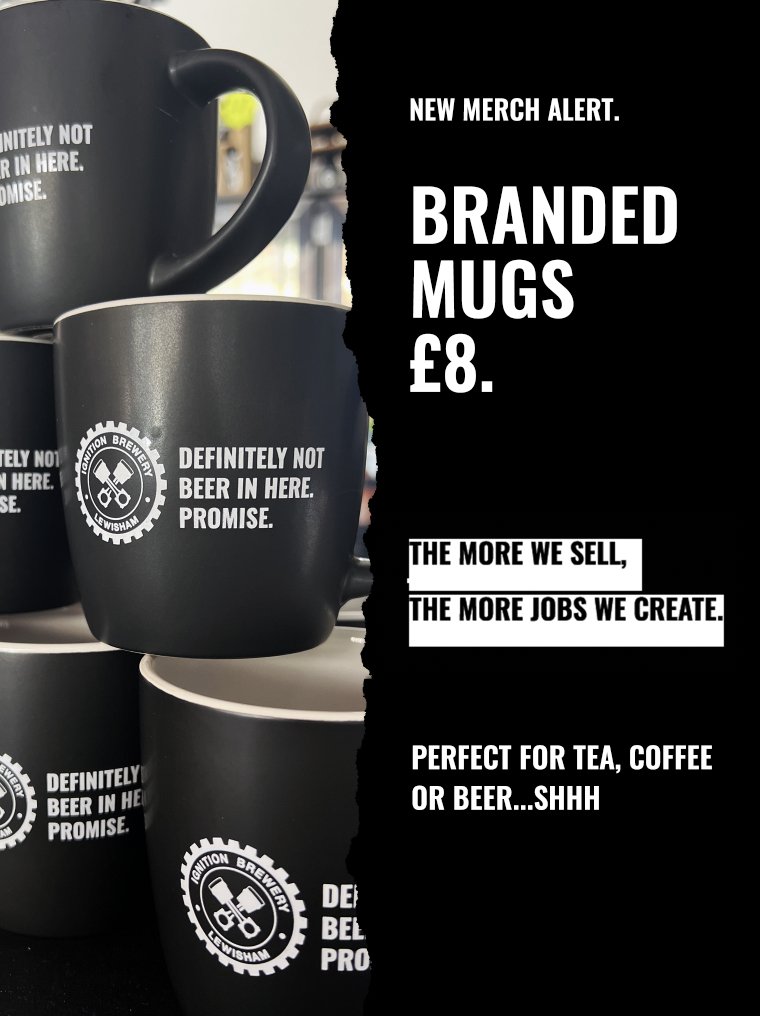 Check out our new branded mugs! They’re perfect for early mornings, when it’s not-yet beer o’clock and are an absolute steal at just £8. Pick one up next time you’re in the Taproom.

Every one we sell, goes towards training people with learning disabilities to brew and serve  ...