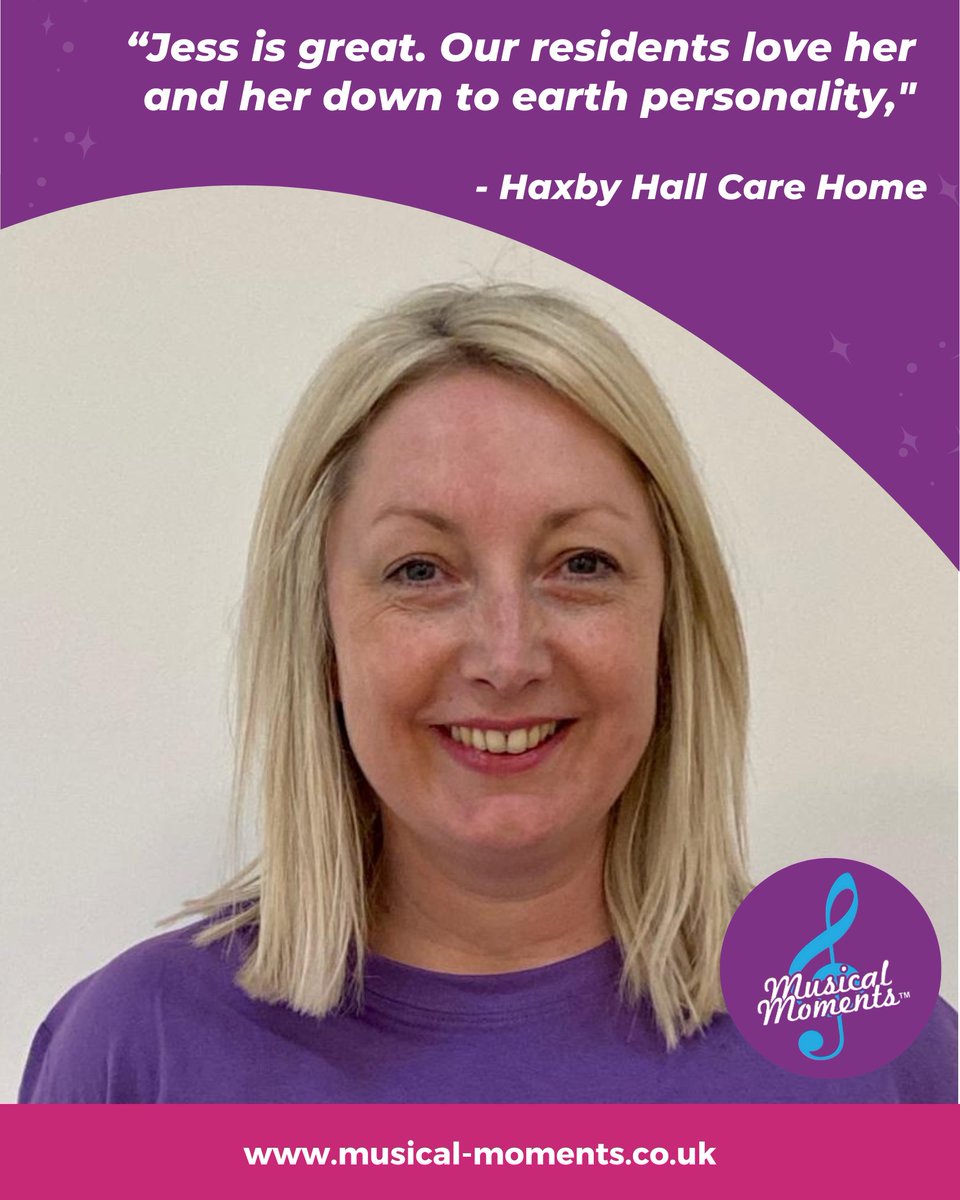 “We love Jess—she’s unfazed, down-to-earth, and brings joy to all, including those with dementia.” 💬 Huge thanks to Haxby Hall for this lovely feedback! 
#MusicalMoments #DementiaCare #CareHomeActivities #MusicAndWellbeing