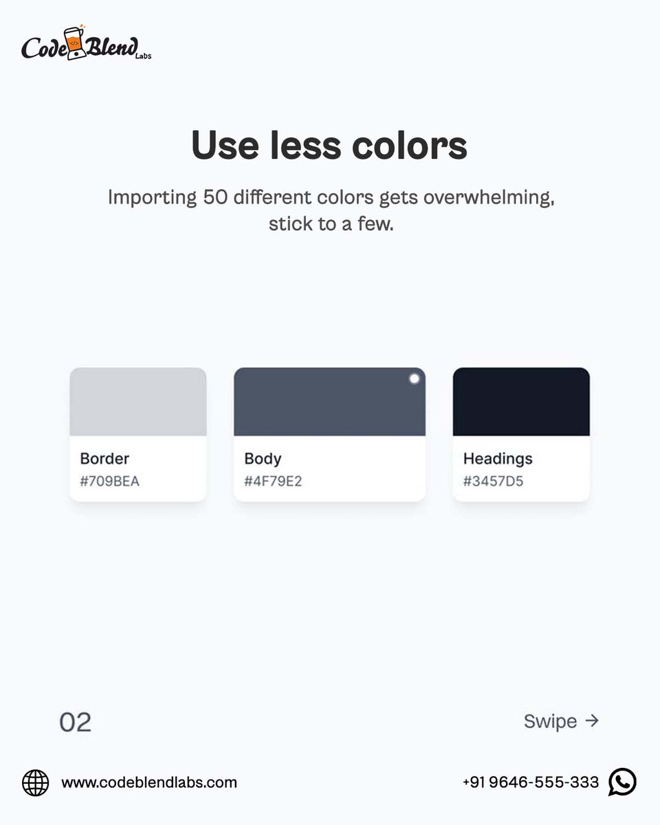 Codeblendlabs's tweet image. Sleek. Intuitive. Impactful.
Master the art of Clean UI Design and craft digital experiences that are not just beautiful — but functional. Whether it's web or mobile, a clean interface builds trust and keeps users engaged. Let your design breathe. Let your creativity shine. #cbl