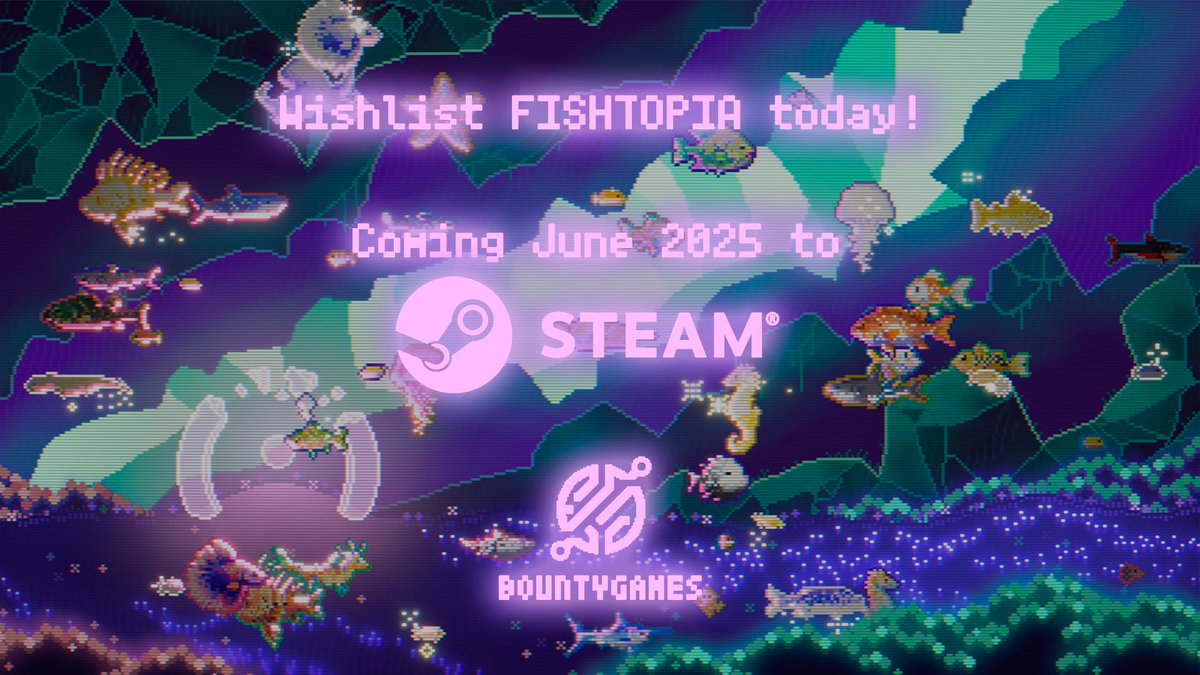 BountyGames001's tweet photo. ✨WISHLIST FISHTOPIA NOW ON STEAM:
https://t.co/syywSaCuJz
#FISHTOPIA #indiegames #STEAM #pixelart #retrogames #pcgaming #cozygames https://t.co/5ZNKhM8TPL