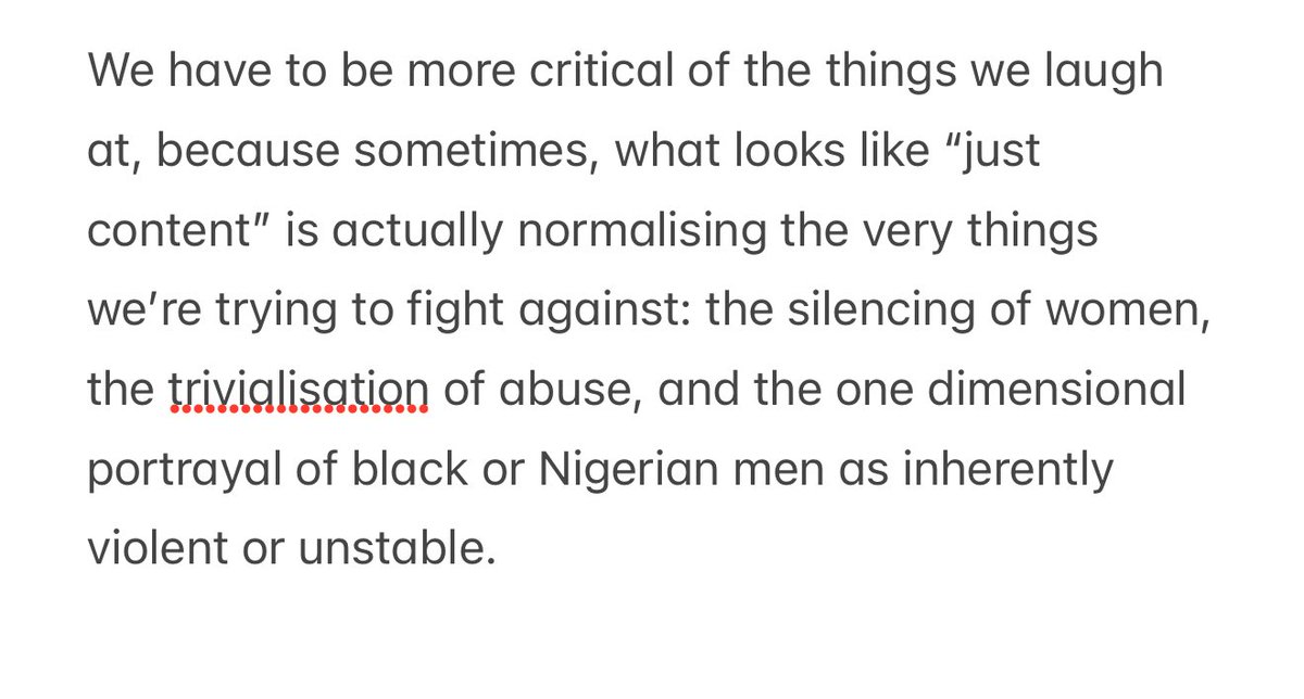 Even if it’s “just content”. Nobody is hating or asking them not to make bag, but let’s not pretend that this type of content doesn’t have damaging consequences