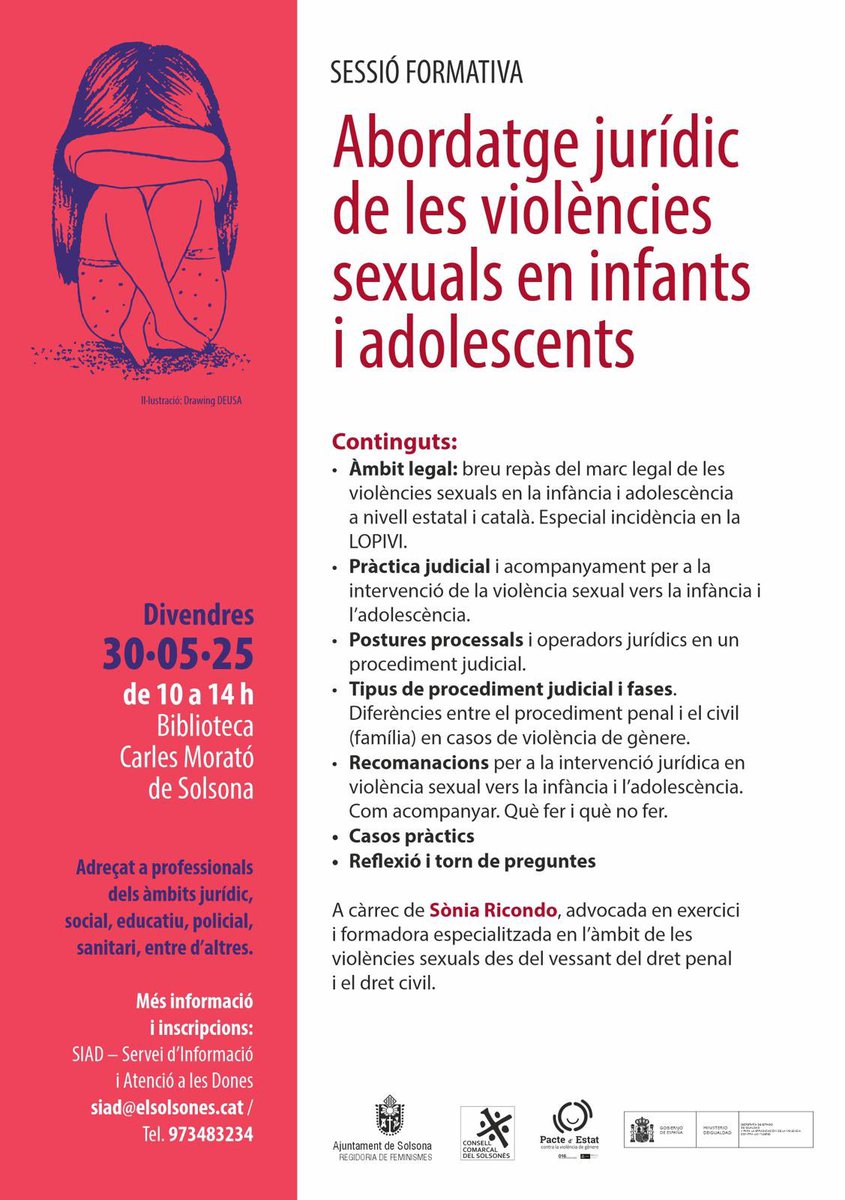 Nèmesi Advocades i Assessores (@nemesiadv) on Twitter photo La <a href="/soniaricondo/">Sònia Ricondo</a> fa aquesta sessió formativa el proper dia 30 de maig a Solsona. Teniu tota la informació al cartell La <a href="/soniaricondo/">Sònia Ricondo</a> fa aquesta sessió formativa el proper dia 30 de maig a Solsona. Teniu tota la informació al cartell