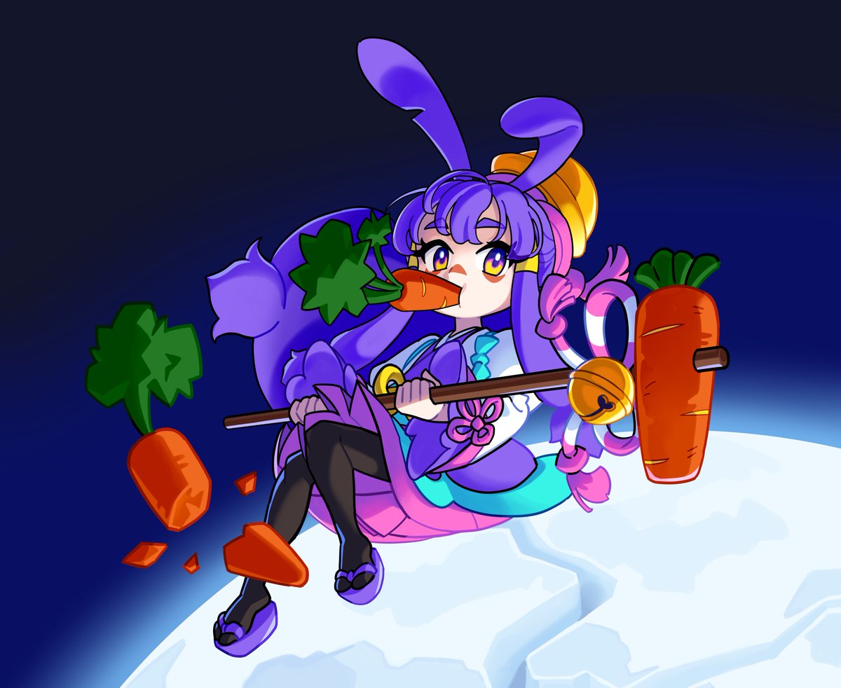イラスト公開】 もちつきうさ闇のイラスト公開✨ イベント「にんじん畑