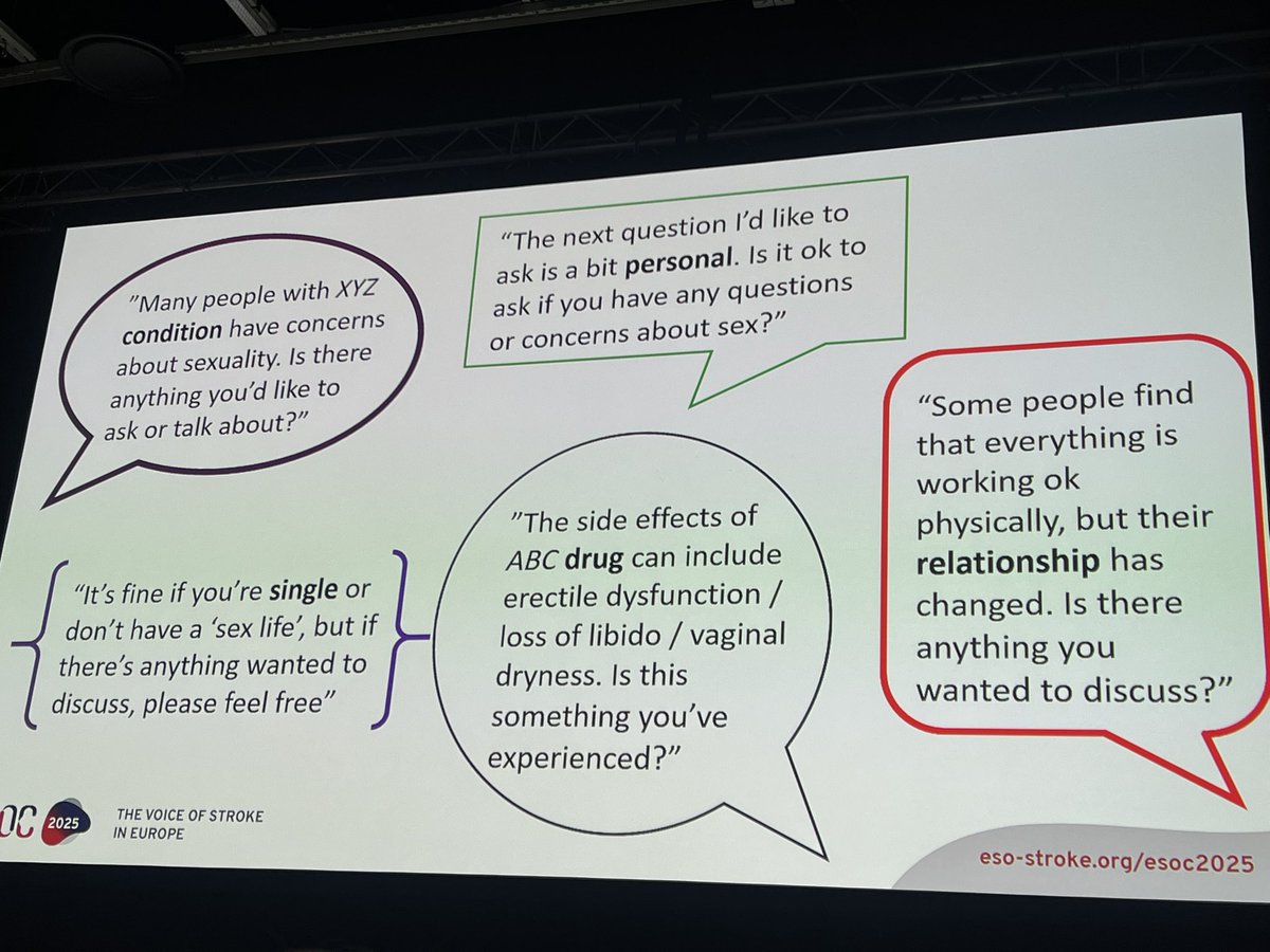 Stroke Europe (@strokeeurope) on Twitter photo Intimacy is an ‘activity of daily living’ - medical professionals need to talk about it. <a href="/hayleymwright/">Dr Hayley Wright</a> share tips of how to do this with confidence. #lifeafterstroke #esoc2025 Intimacy is an ‘activity of daily living’ - medical professionals need to talk about it. <a href="/hayleymwright/">Dr Hayley Wright</a> share tips of how to do this with confidence. #lifeafterstroke #esoc2025