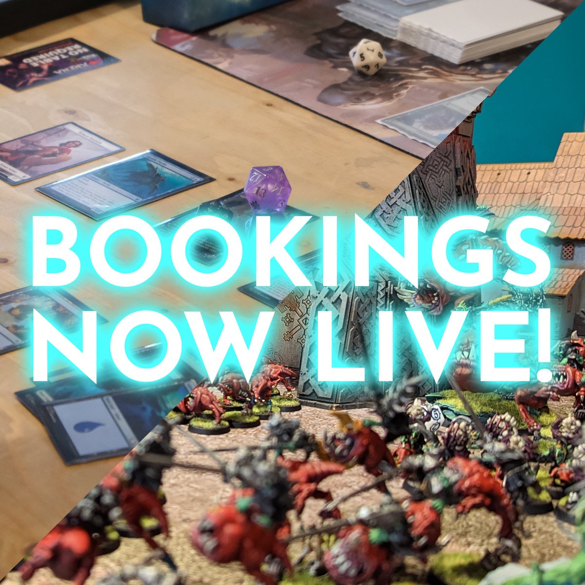 Our bookings page for our Holloway Road venue is now open! We're taking bookings from the 2nd June onwards and our usual range of smaller tables for skirmish, board and card games to the full size wargames tables are available! Booking link in our bio! #badmooncafe
