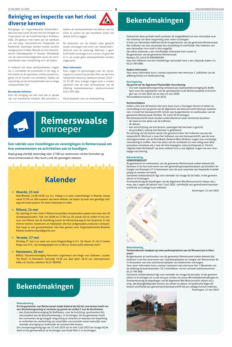 Gemeente Reimerswaal (@gem_reimerswaal) on Twitter photo 📰Nieuws en 📣bekendmakingen van deze week in 🗞Reimerswaal Informatie
#reimerswaalvandaag 
1/2 📰Nieuws en 📣bekendmakingen van deze week in 🗞Reimerswaal Informatie
#reimerswaalvandaag 
1/2