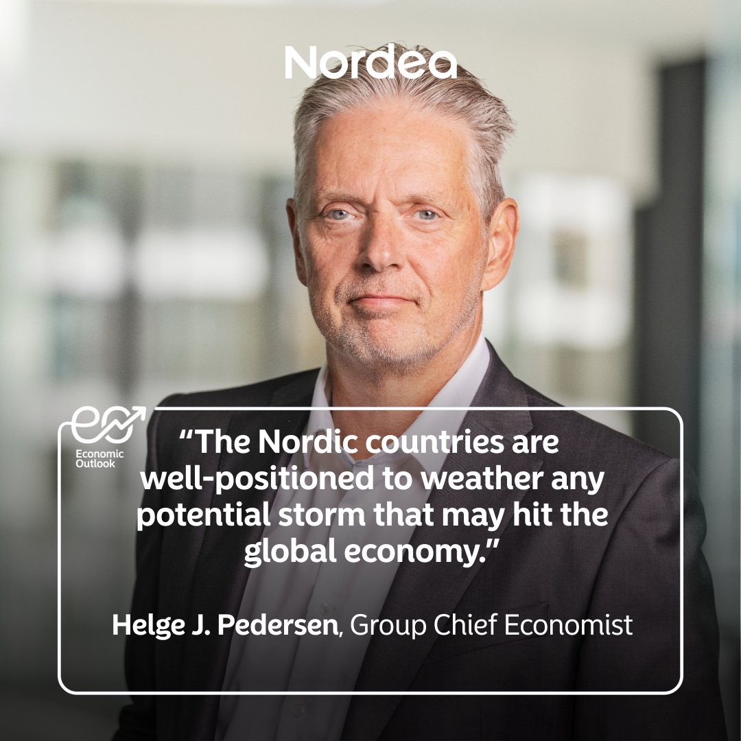 New Nordea Economic Outlook: Despite global uncertainty, the Nordics are well-positioned. Get the full report and join the webinar with Group Chief Economist Helge Pedersen or a local webinar from one of our four Nordic home markets.

nordea.com/en/economic-ou…
#EconomicOutlook