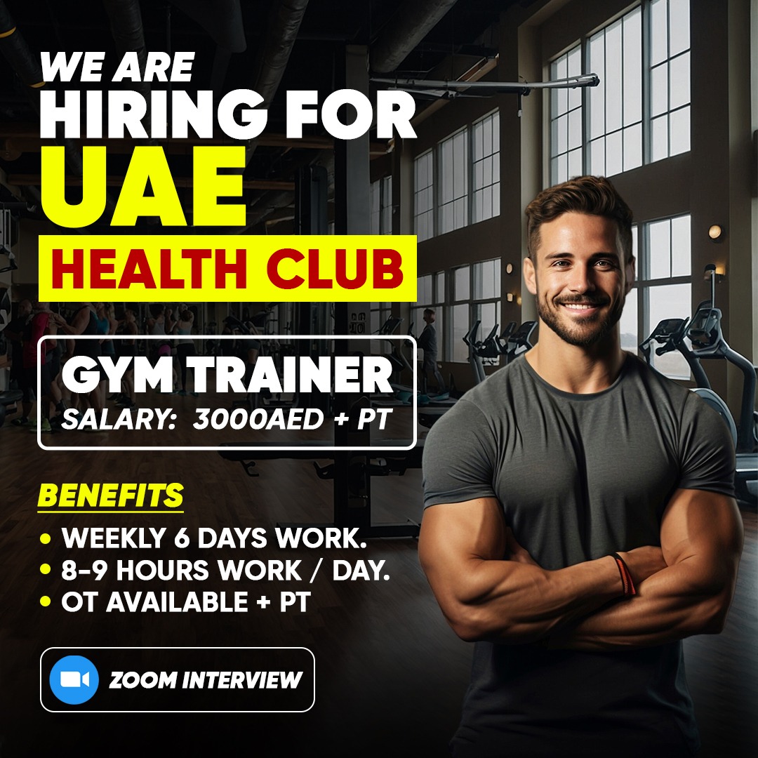 Solestory23's tweet photo. Gym Trainer required for UAE https://t.co/D6QOxfubGC