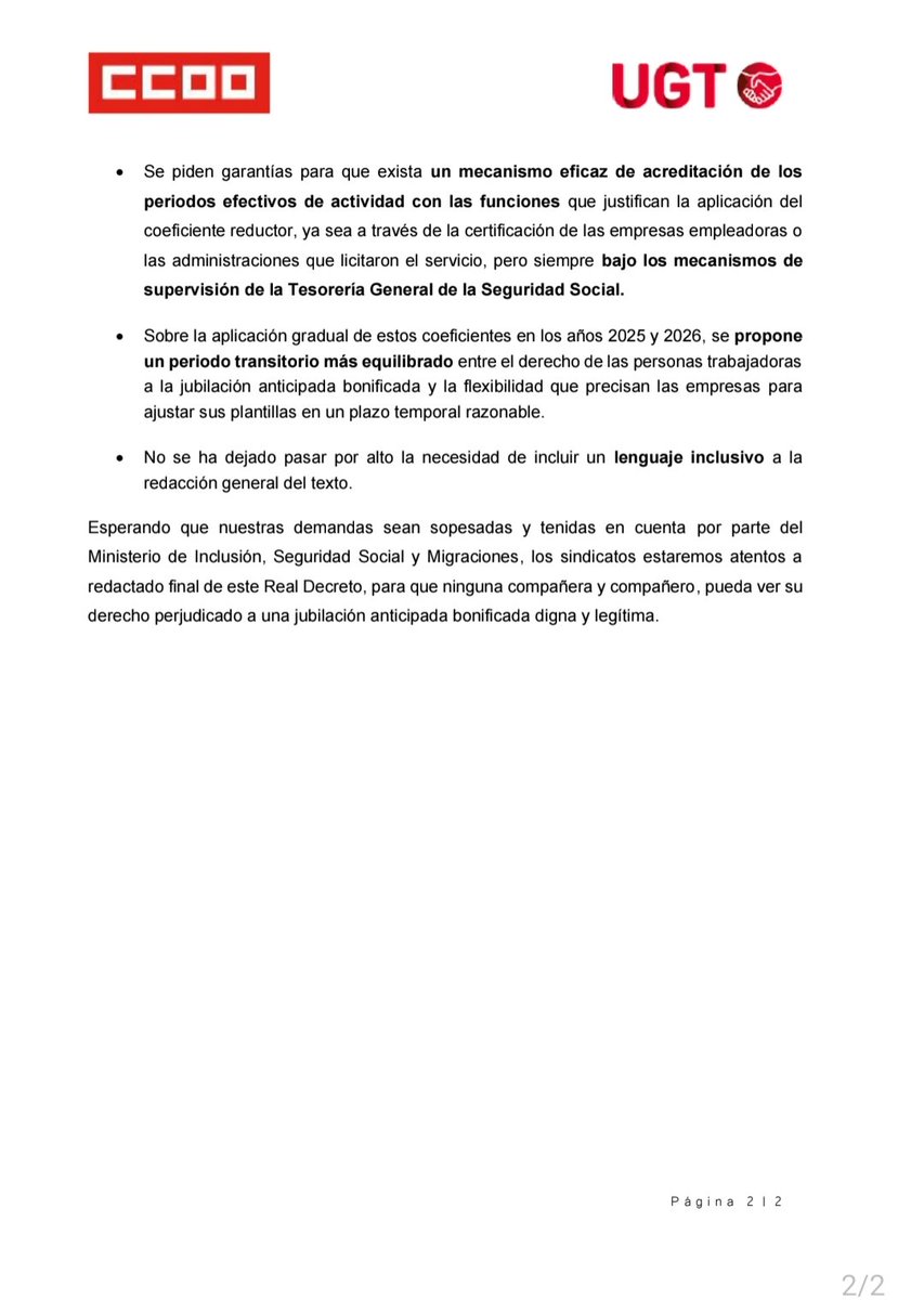 Finalizado el plazo de consulta pública y alegaciones a la modificación del RD383/2008 que incorpora a lxs #BBFF para la regulación de su jubilación anticipada por coeficientes reductores. Aportaciones desde <a href="/UGT_Comunica/">UGT</a> <a href="/UGT_SP/">UGT Servicios Públicos</a> <a href="/ugtbomberofores/">UGTbomberosforestales</a>