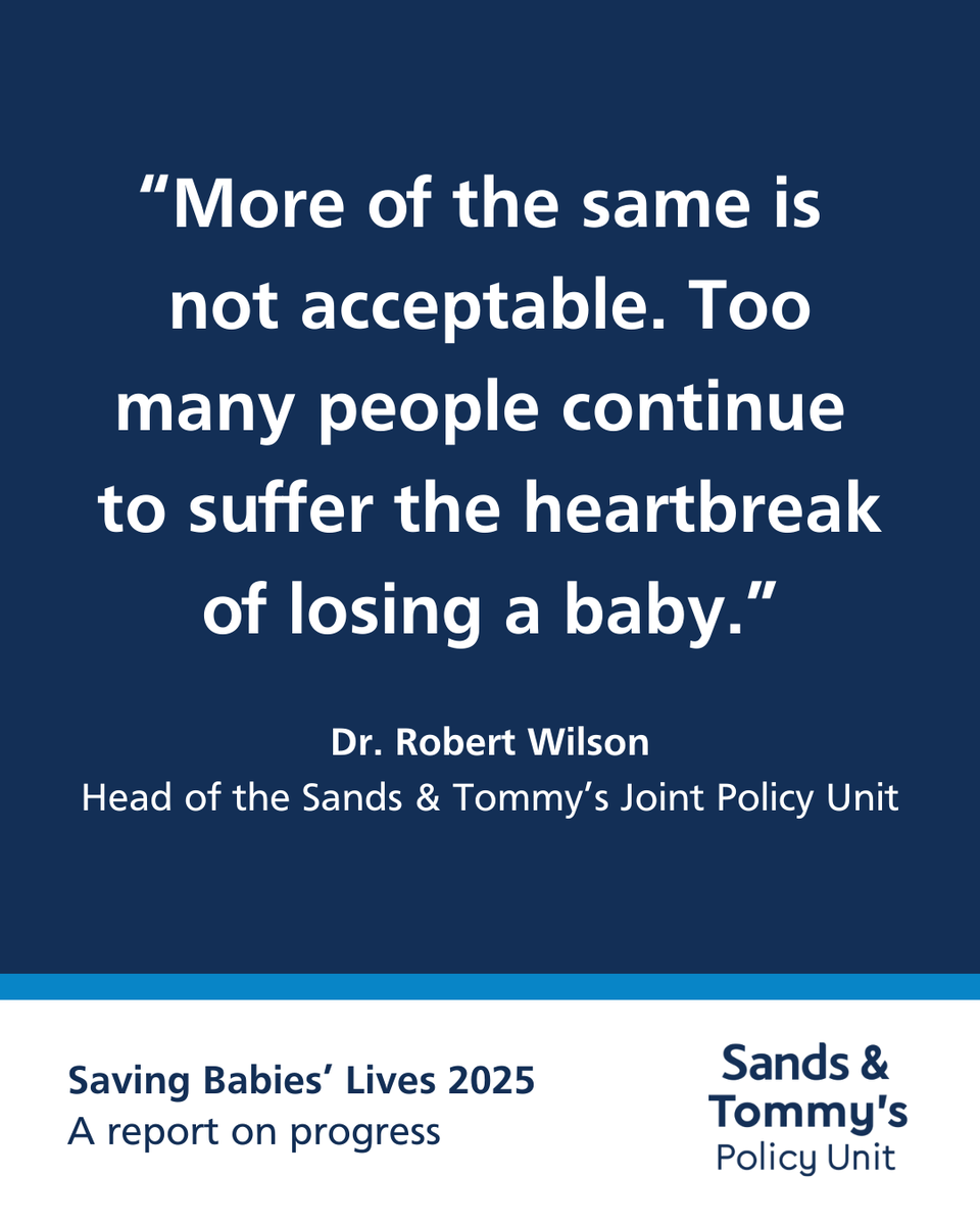 Sands - baby loss charity 💙🧡 (@sandsuk) on Twitter photo The <a href="/SandsUK/">Sands - baby loss charity 💙🧡</a> and <a href="/tommys/">Tommy's</a> Joint Policy Unit’s latest report shows that failure to meet government targets for reducing stillbirths and neonatal deaths has cost hundreds of babies’ lives. It’s time for the government to take action.
➡️ jointpolicyunit.org.uk/saving-babies-…
#BabyLoss The <a href="/SandsUK/">Sands - baby loss charity 💙🧡</a> and <a href="/tommys/">Tommy's</a> Joint Policy Unit’s latest report shows that failure to meet government targets for reducing stillbirths and neonatal deaths has cost hundreds of babies’ lives. It’s time for the government to take action.
➡️ jointpolicyunit.org.uk/saving-babies-…
#BabyLoss