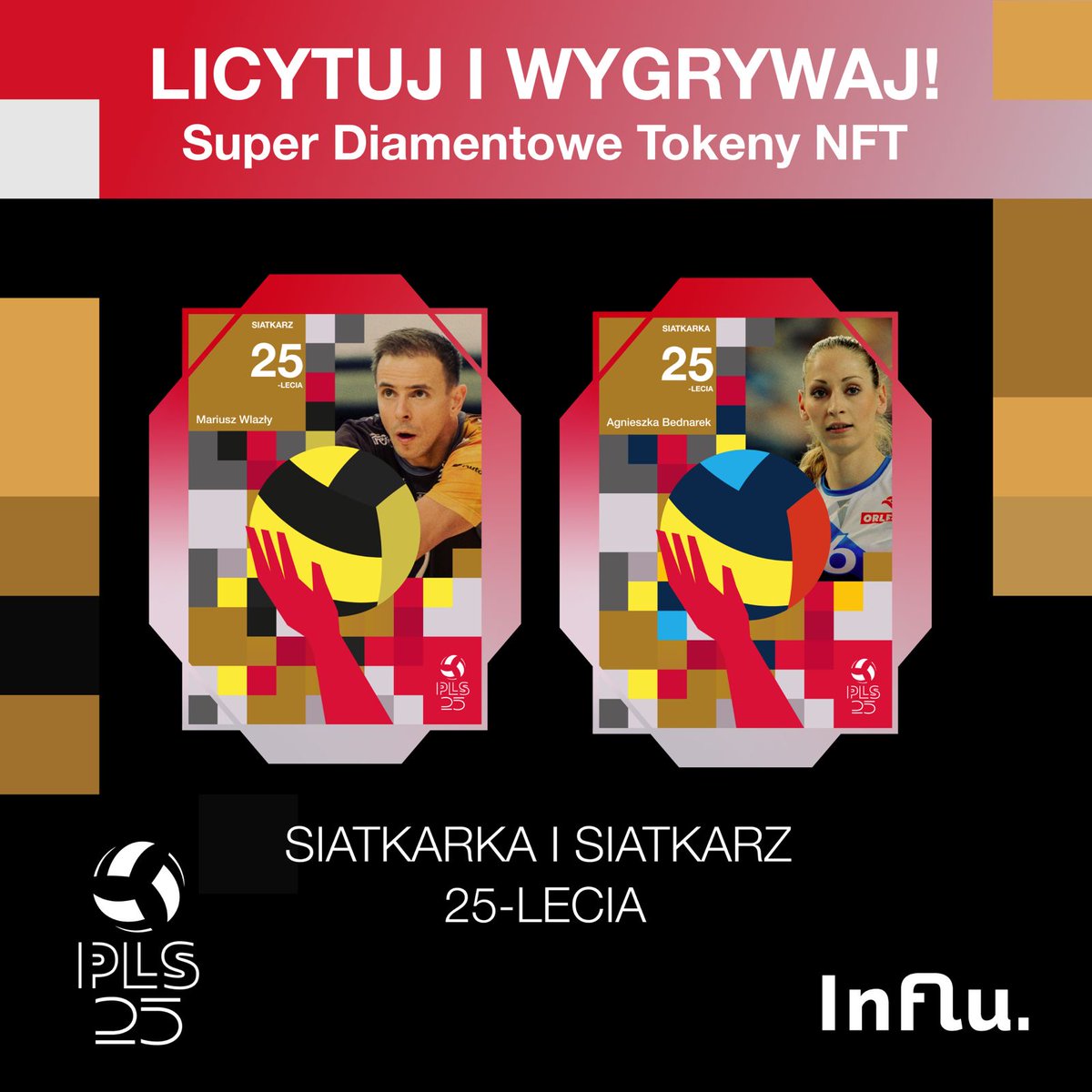 PlusLiga_'s tweet photo. Gala już za nami, ale to nie koniec emocji 🔥

W ramach obchodów 25-lecia Polskiej Ligi Siatkówki, jak również podsumowania zakończonego kolejnego 
sezonu 2024/2025, przygotowaliśmy dla Was, wraz z naszym partnerem technologicznym spółką InFluverum, kolekcję unikalnych tokenów NFT  dedykowanym zwycięzcom poszczególnych kategorii 🪙

Licytuj i wygrywaj bilety na imprezy sportowe, jak i wiele innych wyjątkowych nagród 🏐

Więcej informacji i możliwość licytacji tokenów znajdziesz pod linkiem: https://t.co/au89vvI7SI 📲
