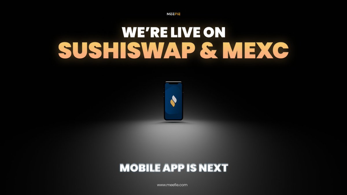 We just launched on <a href="/MEXC_Official/">MEXC</a> and <a href="/SushiSwap/">Sushi.com</a> — and we’re only getting started! 🔥

Our next big move? Bringing the full MeeFie experience to your fingertips with our mobile app 🤳

Snap photos with celebrities, photostake them, and earn rewards in $MFT — all in one place 📱