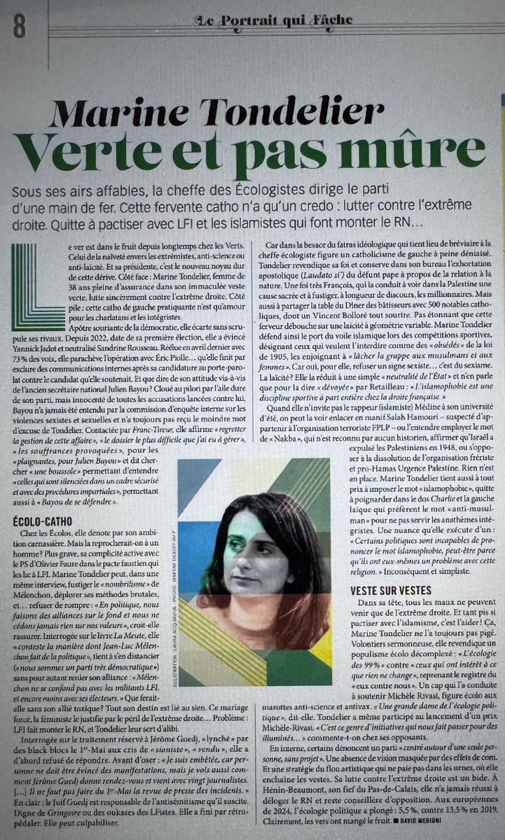 SergeDoucet3's tweet photo. Marine Tondelier,Verte et pas mûre(Franc-Tireur,Le Portrait qui fâche) https://t.co/2faFDnlmmv