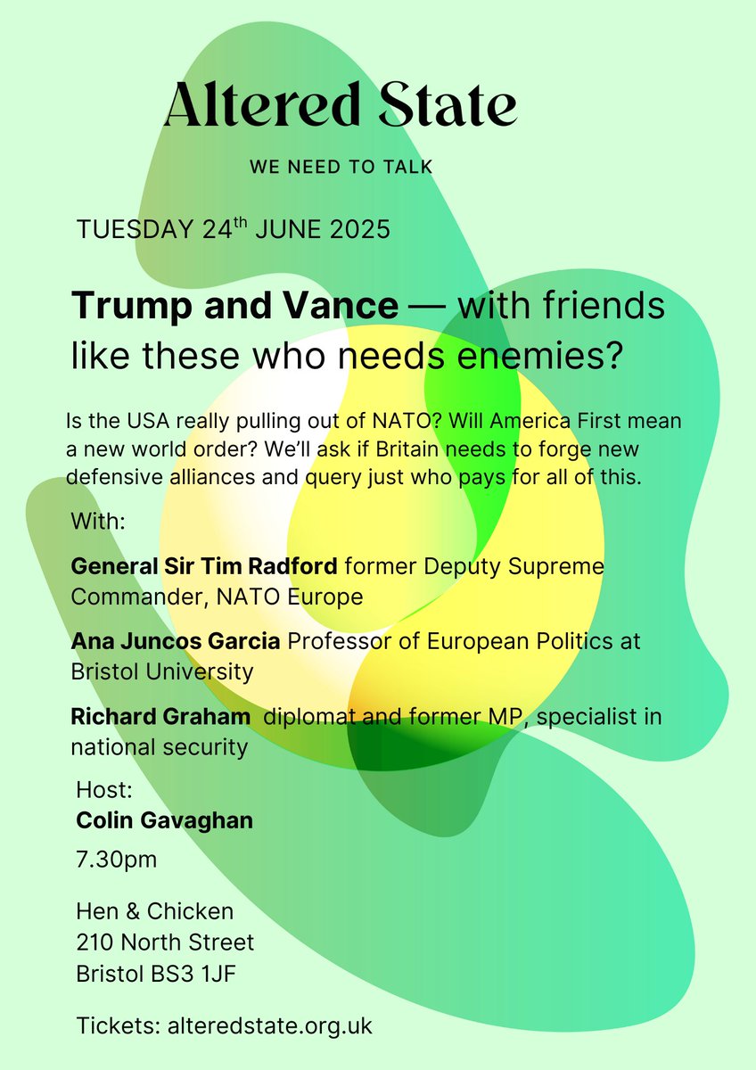Altered State (@altered___state) on Twitter photo Art of the deal:
Say Ukraine started it, can't join NATO, recognise Crimea as Russian & sanctions to end w/ 'ceasefire'
But get nothing from Putin in return
We'll talk about our defence in the era of America First June 24 <a href="/HenAndChicken/">Hen&Chicken-Bristol</a>
Early birds headfirstbristol.co.uk/checkout/alter⦠Art of the deal:
Say Ukraine started it, can't join NATO, recognise Crimea as Russian & sanctions to end w/ 'ceasefire'
But get nothing from Putin in return
We'll talk about our defence in the era of America First June 24 <a href="/HenAndChicken/">Hen&Chicken-Bristol</a>
Early birds headfirstbristol.co.uk/checkout/alterā¦