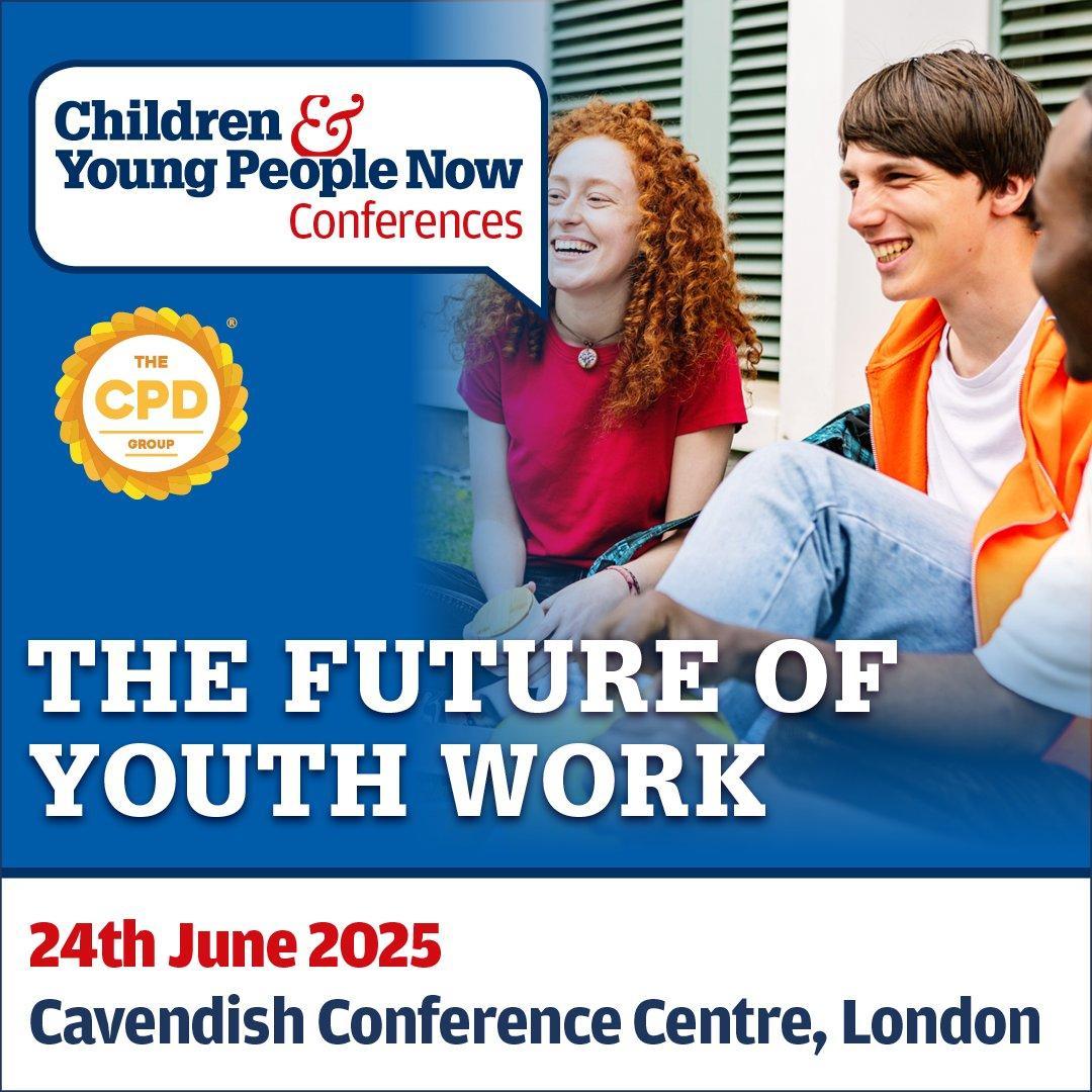 LAST CHANCE to claim your early bird discount!
The early bird rate for the CYP Now Future of Youth Work conference expires on the 23rd May
Don’t miss out on expert insights on the National Youth Strategy
Book today futureofyouthwork.com