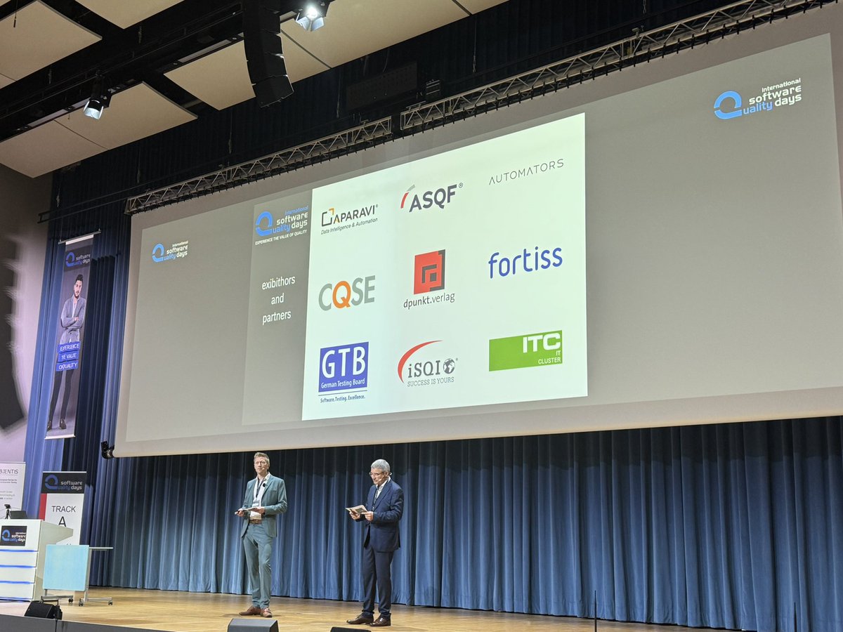 I love the smell of conference halls in the morning. Opening session for this year’s Software Quality Days in Munich!