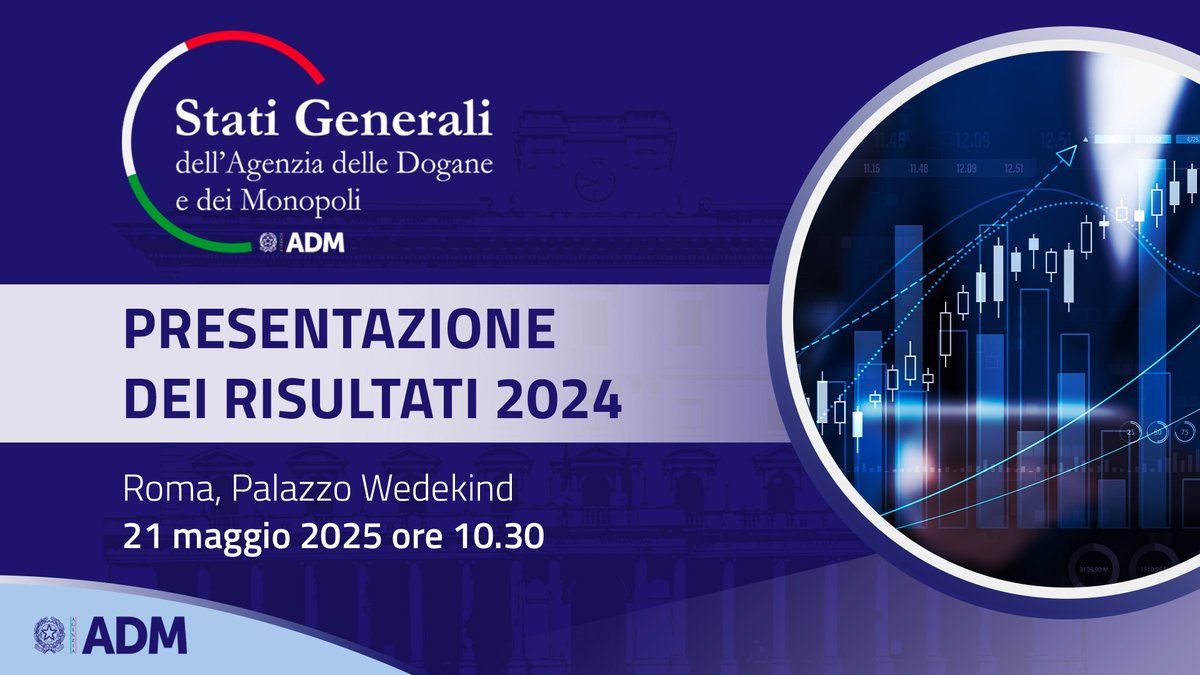 📢 Si aprono, oggi, gli Stati Generali dell’Agenzia delle Dogane e dei Monopoli 2025, evento voluto dal Direttore Alesse per creare un importante momento di ascolto e di confronto con gli operatori economici.

📊 A breve la presentazione dei risultati raggiunti da ADM nel 2024.