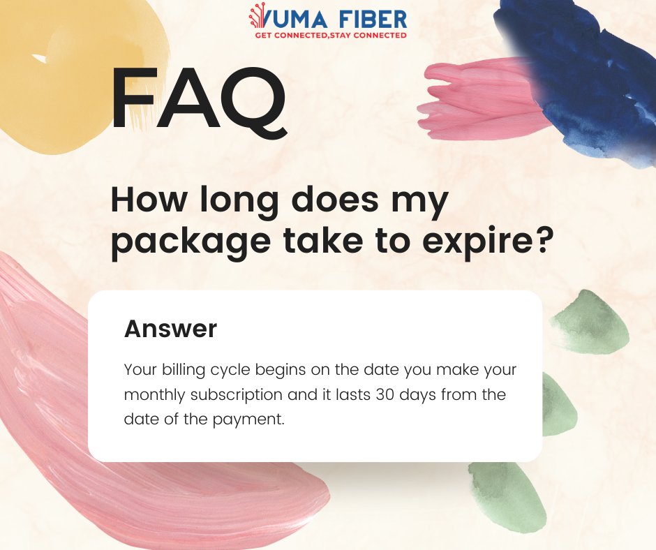 VumaFiberKe's tweet photo. Wondering how long your internet package lasts?
#FastInternet #VumaFiberke #vumafiberexperience #FAQ https://t.co/LujeNAjOfj