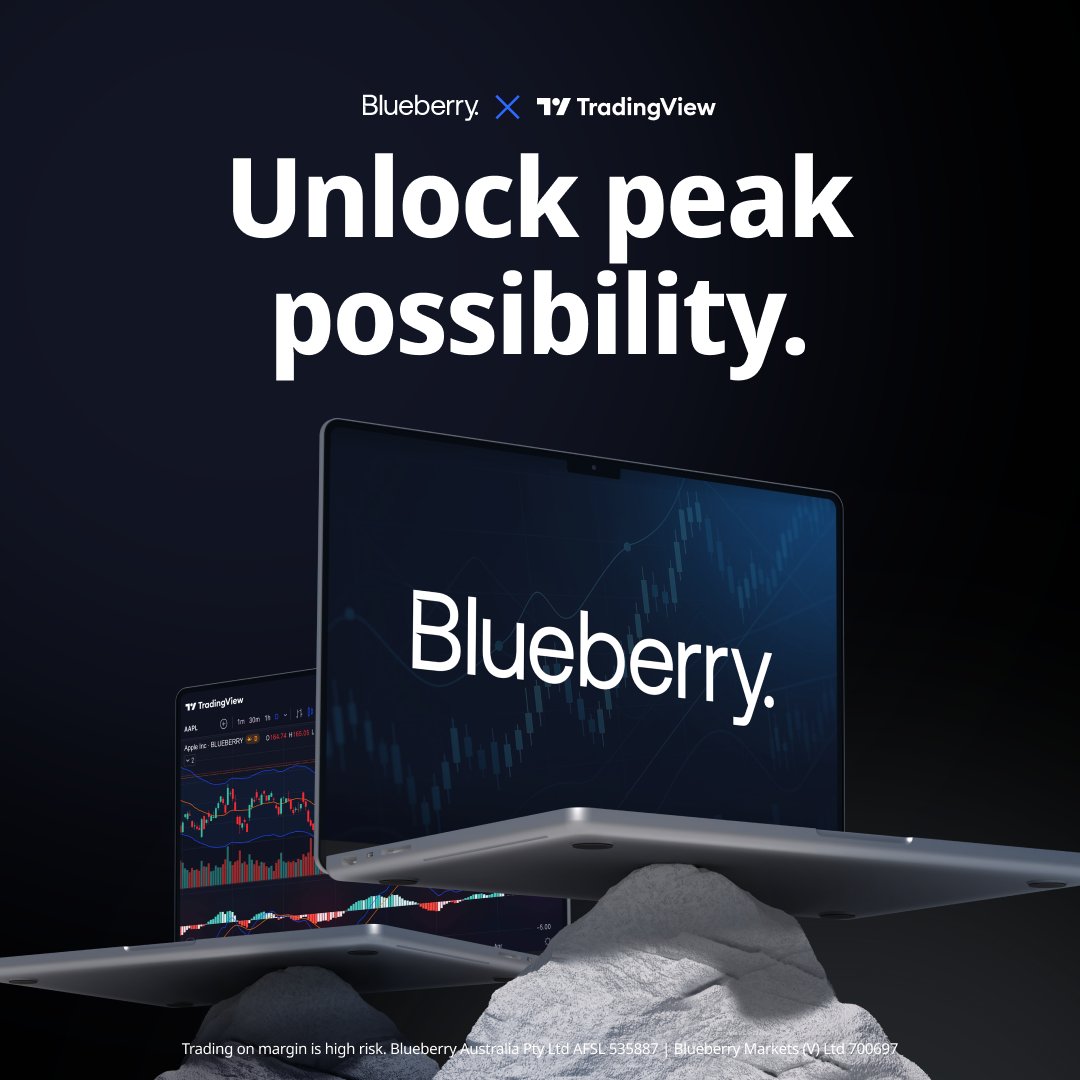 We are live on TradingView!
Realise your peak trading potential with advanced charting, precision analysis and real-time data.
Create your free TradingView account today and link your Blueberry.X account to unlock our legendary support, competitive spreads and lightning execution speeds.
