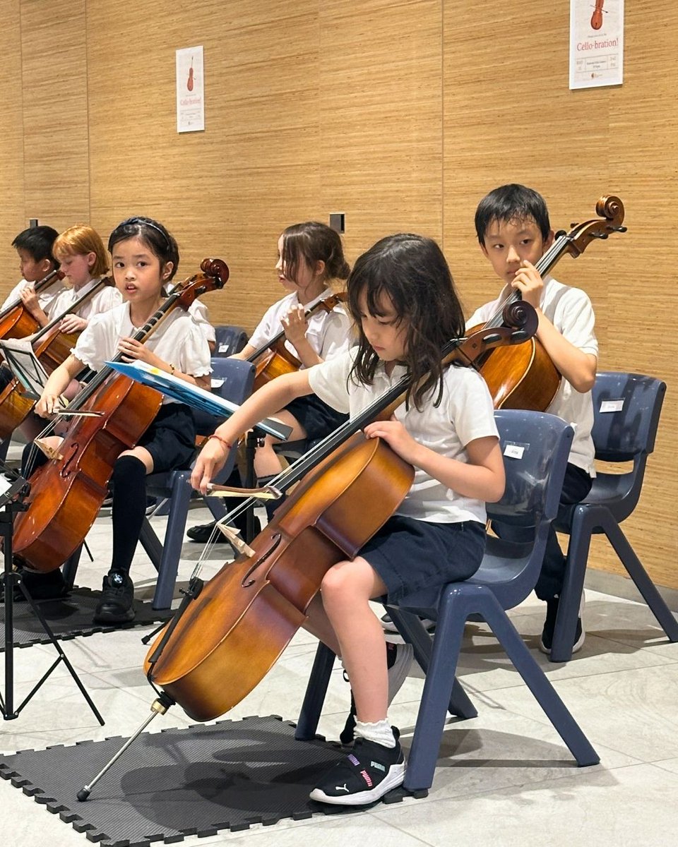BST_Tokyo's tweet photo. This afternoon at pick-up, BST Primary musicians brought us an impromptu cello concert, led by cello teacher Ms Cesana-Hashimoto. The foyer came alive with beautiful music performed by our talented young cellists.
#BST_Tokyo #BSTdifference #BSTprimary #BSTmusic https://t.co/0pokpBE6Rb