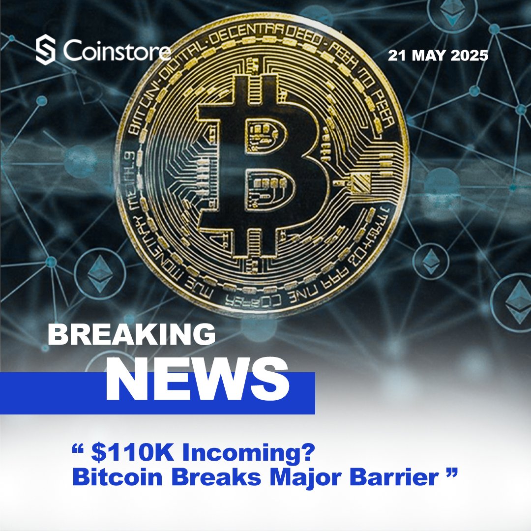 🗞️ Crypto Breaking News: $110K Incoming? Bitcoin Breaks Major Barrier  Click this for full article: https://t.co/tigwAyDvK4 #crypto #breakingnews  #coinstore