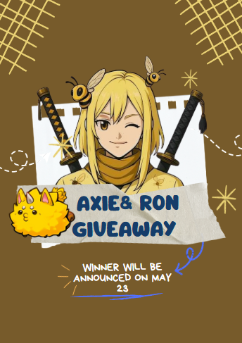 1 AXIE + 5 $RON GIVEAWAY to a lucky follower! 🎉

How to Enter:
🗣️ Answer this question: Which Web3 games on the <a href="/Ronin_Network/">Ronin</a> have changed your life?
Then:
✅ Follow <a href="/TinneXyz/">Honeybee🐝</a>  <a href="/sinta_1521/">Sinta🎵✨ | KIND| APH</a>  <a href="/Gelrichs/">Gelrichs.ron</a> 
✅ Like &amp; RT
✅ Tag 2 frens
✅ Drop your Ronin address + your answer👇