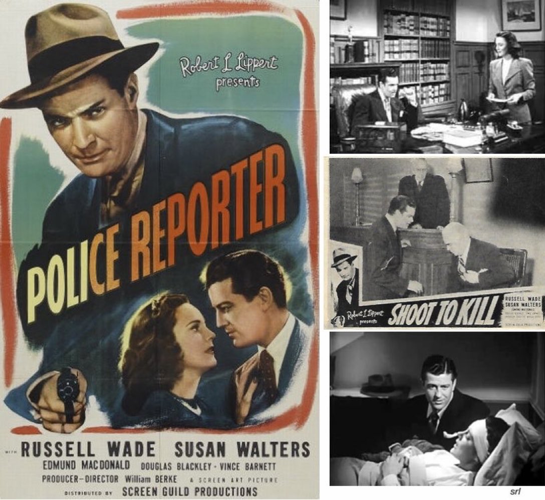 SaveRedlandLibr's tweet photo. 8:35am TODAY on @TalkingPicsTV
The 1947 #FilmNoir #Crime film🎥 “Shoot to Kill” (aka “Police Reporter”) directed by #WilliamBerke from a screenplay by #EdwinVWestrate
🌟#RussellWade #LuanaWalters #EdmundMacDonald #RobertKent #VinceBarnett #NestorPaiva https://t.co/M63RjnmAdN