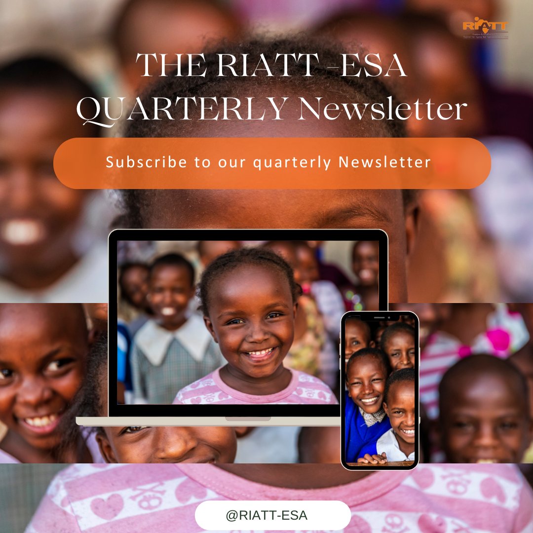 Want to stay updated on the fight against AIDS in children &amp; adolescents in ESA? 🌍

Sign up for RIATT-ESA's quarterly newsletter! Get insights on our work, promising practices &amp; impact.

🔗 Sign up via the link in bio.

#RIATTESA #PaediatricHIV #AdolescentHIV #EndAIDS #ESARegion