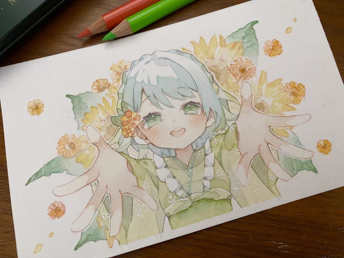 五果なつめ様よりご依頼で描かせていただいた原画写真です 