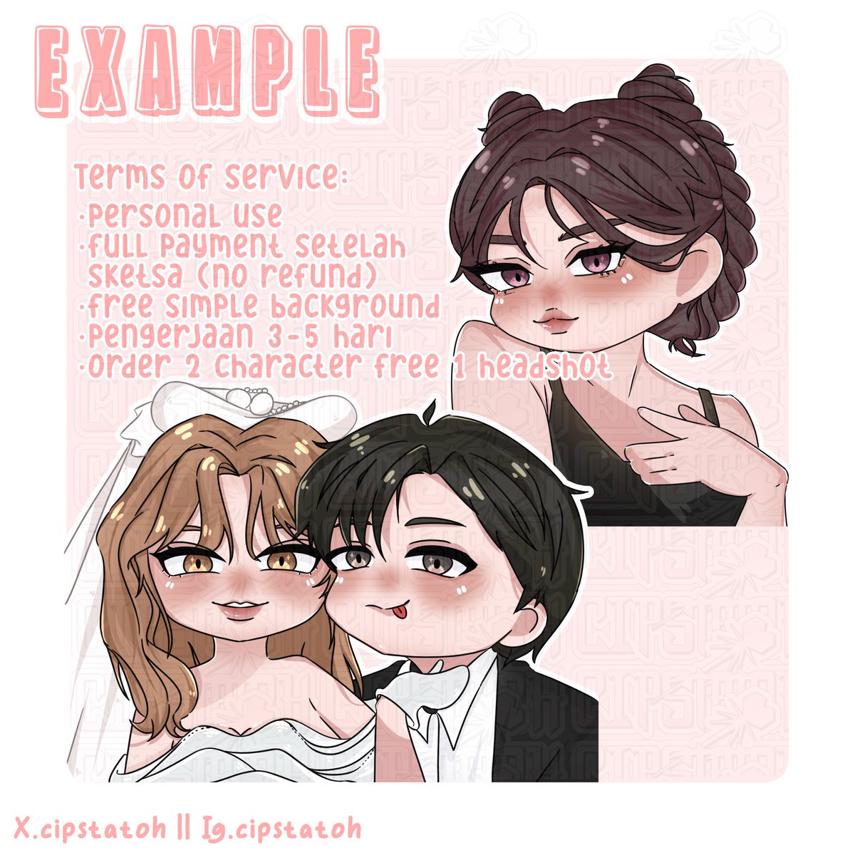 cipstatoh's tweet image. [ Likes and retweets are really appreciated !! ]

hello guys ! aku open commis chibi nih . yuk order dm x atau ig ya :&amp;gt;

ada bonus lho pesan 2 character, free 1 headshot 💗 Thankyou

#opencommissions #commissionsopen #artidn #zonauang #zonajajan