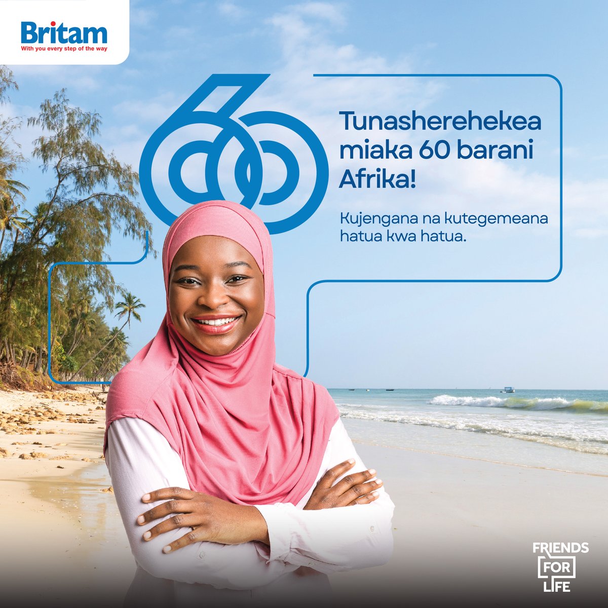 Kwa miongo sita, tumekua bega kwa bega, tukisaidiana kujenga kesho iliyo bora. Kusherehekea safari hii pamoja ni heshima! Visit Britam.com

#BritamAt60 #FriendsForLife