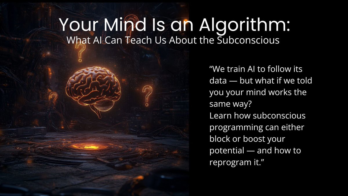 AfrocoreAI's tweet image. The subconscious doesn’t choose. It obeys.
Just like an AI model.
Train it wrong, and it performs wrong — flawlessly.
You are the system engineer of your life!
Read our latest article on blogs.afrocoreai.com
#Mindset #ProgrammingYourMind #AIWisdom