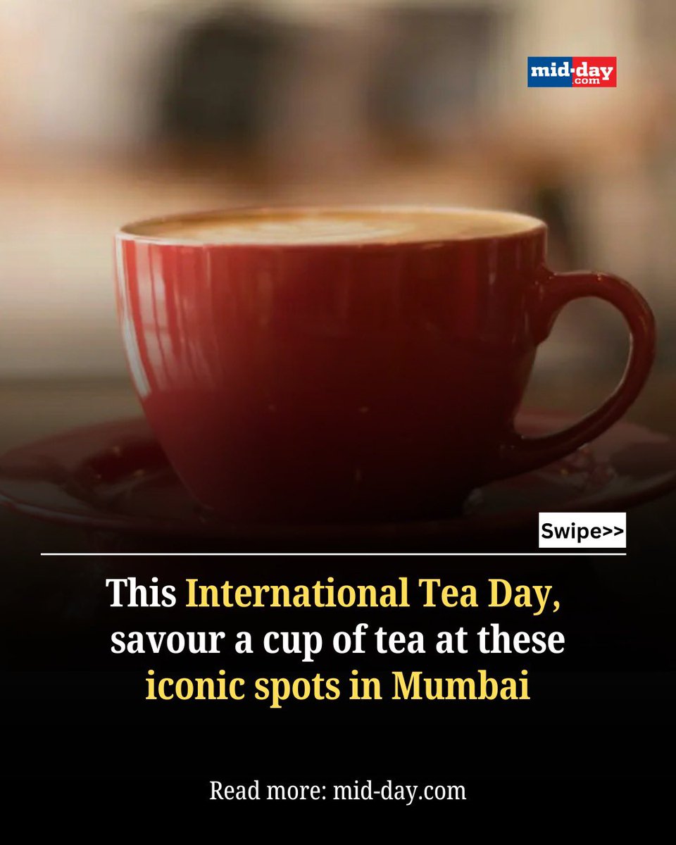 mid_day's tweet photo. Explore Mumbai’s vibrant tea culture, from old-world Irani cafés to modern tea bars serving global brews.
This curated list celebrates the city’s love for tea in all its flavorful forms.
By: Divyasha Panda
#Internationalteaday #MumbaiCafes #TeaCulture #Mumbaiguide
https://t.co/AqhxChX8oG